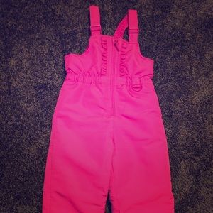 Pink snow pants